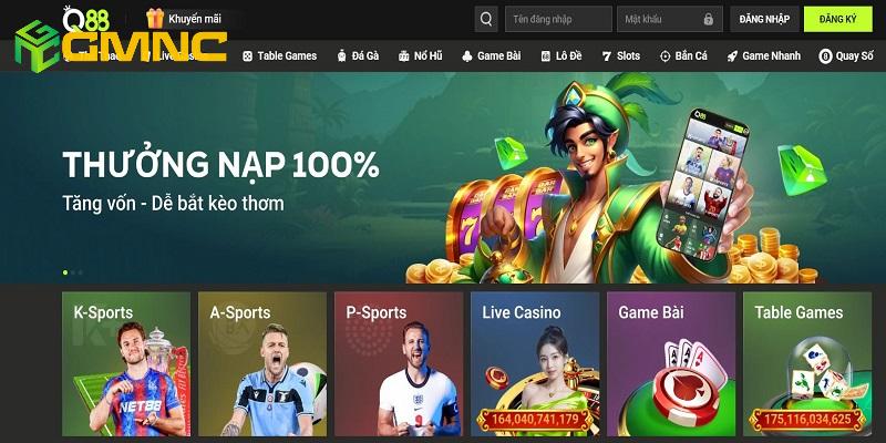 Q88 được đánh giá cao bởi giao diện đẹp mắt và khuyến mãi cực khủng